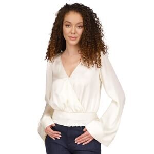 MICHAEL Michael Kors Smocked Kimono Sleeve LARGE NWT